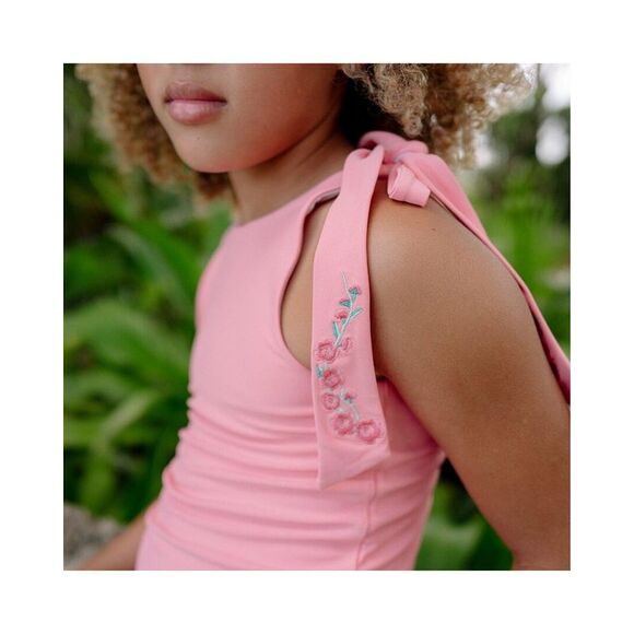 Minnow Girls  X Fanm Mon Tie-Knot One-Piece - Picture 2 of 3